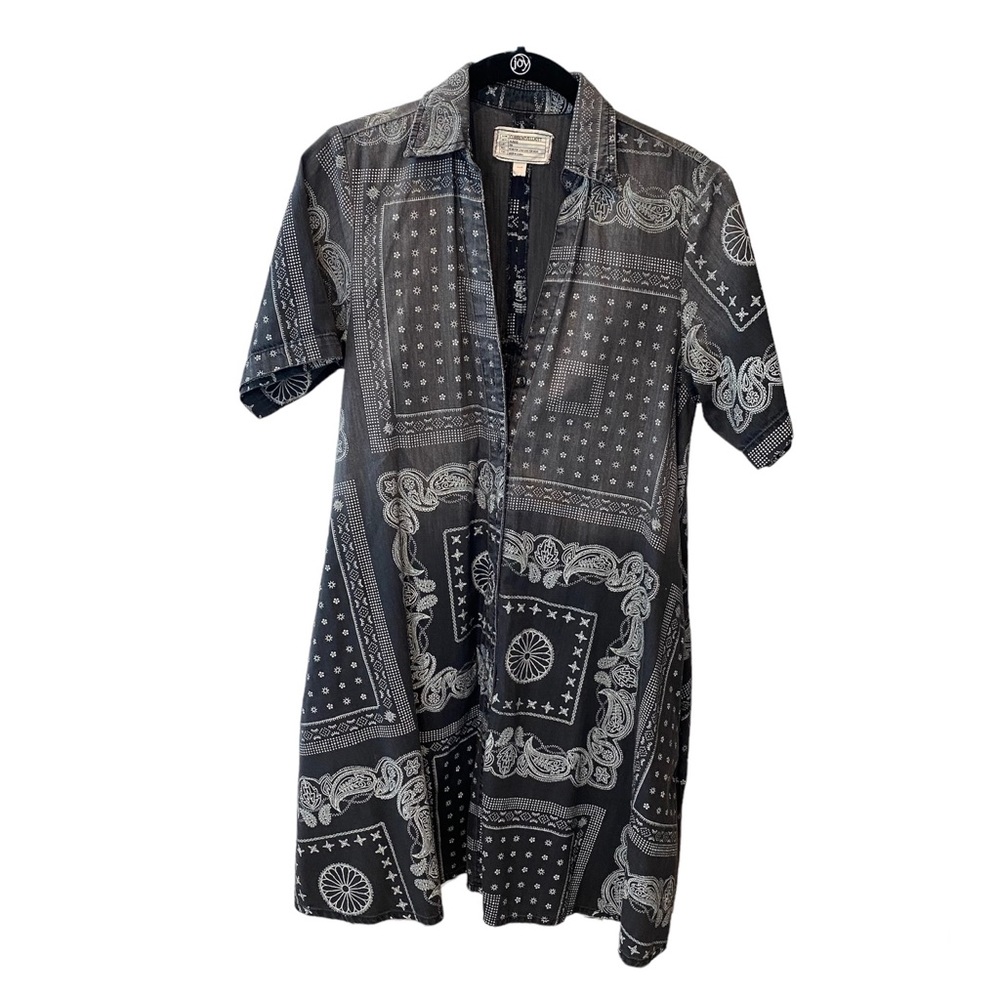 Current/Elliott Multi Pattern Button Down Dress